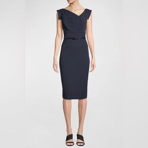 Black Halo Jackie O sleeveless sheath dress - Navy. Size 12.